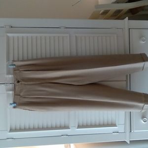 L.L.BEAN KHAKI HOUNDSTOOTH TROUSERS SIZE 8